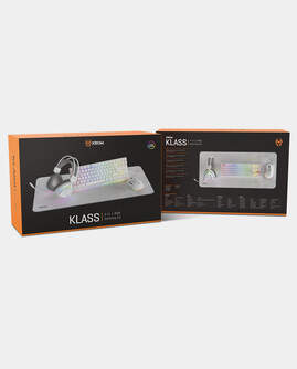 TECLADO RATON ALFOM AURICULAR KROM KLASS BLANCO