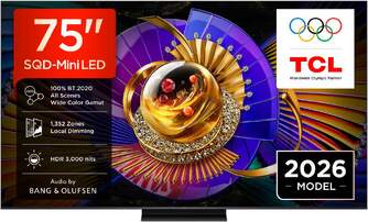 TV TCL 75%%%quot; 75C7L UHD SQDMINILED GOOGLETV 144HZ B%%%amp;O