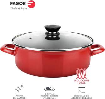 BATERIA COCINA FAGOR MAXIMA ROJA 5 PIEZAS ROJA