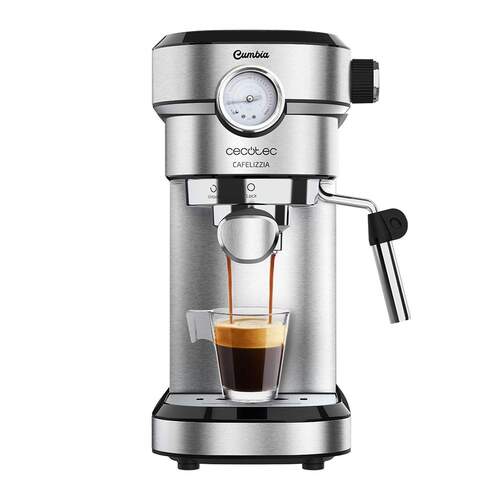 Cafetera Cecotec Cafelizzia 790 Steel - 1350W, 20 Bares, Vaporizador,