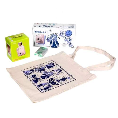 C&aacute;mara Fujifilm Instax Mini 12 Rosa - Incluye 10 films y bolsa