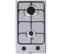 Placa gas Beko HDCG 32220 FX - 2 Fuegos, 30cm, Válvula de Seguridad, Acero inoxidable