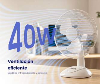 VENTILADOR SOBREMESA ARTICA AVS40W12B 40W 30CM BCO