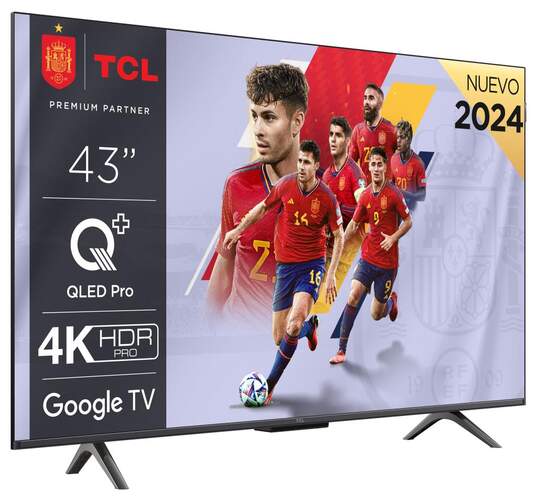 TV 43" QLED TCL 43C655 - 4K UHD, Google TV, Game Master HDMI 2.1