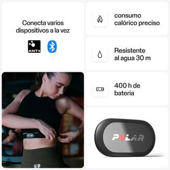 CINTA FRECUENCIA POLAR H9 HR SENSOR BLE BLK M-XXL
