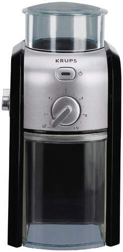 Molinillo Café Krups GVX242 - 100W, 17 Ajustes, Capacidad 200gr, Negro