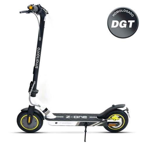 Patinete Eléctrico SmartGyro Z-One Gris - 350W 36V 8Ah, Ruedas 10", Aut. 30km*, Triple Frenada, IPX4