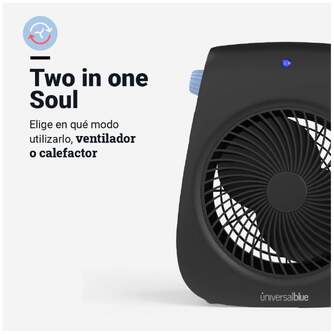 CALEFACT. U.BLUE BAVARO 4020B 2000W VERTICAL NEGRO