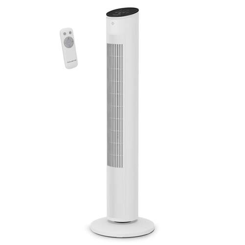 Ventilador Torre Rowenta VU6871F0 - 40W, Altura 1.5m, Temporizador, Mando,3 Velocidades, Blanco