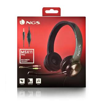 AURICULARES NGS MSX11PRO PC 3.5MM DOBLE JACK NEGRO