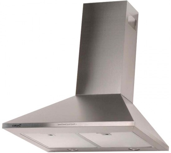 Campana decorativa Cata Beta 600X - 60cm, Extracción máx 850m3/h,3 Velocidades, EcoLED, Inox