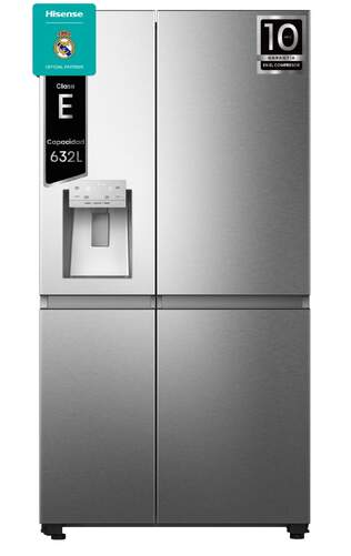 Frigor&iacute;fico Americano Hisense RS818N4TIE1 - 632 L, 179x91x73 cm, No Frost, Multi-Air Flow, Inox