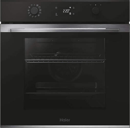 Horno Pirolítico Haier H6ID2P5B3YTX - 78 L, Clase A++, Guía Telescopica, Hidrolisis, Negro