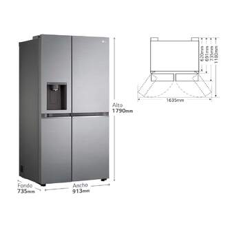 FRI. LG GSLV71PZTD 179x91 635L INOX DISP S/TOMA