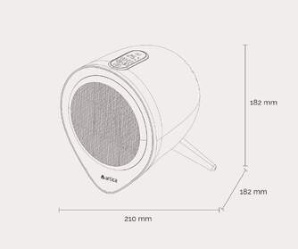 CALEFACT. ARTICA ATVCER1500B 1500W CERAMICO BCO