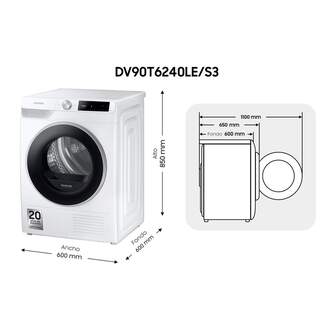 SECADORA SAMSUNG DV90T6240LE 9K BC BCA DSP WIFI