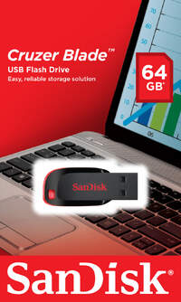 MEMORIA USB SANDISK CRUZER BLADE 64GB 2,0