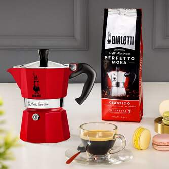CAFET. ITALIANA BIALETTI NEW MOKA INDUCTION RED 4T