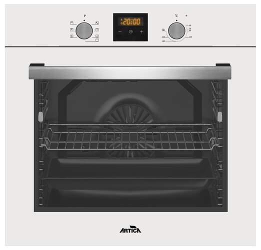 Horno Multifunci&oacute;n Artica AHB8228W - A, 80L, Gu&iacute;as Telesc&oacute;picas, Grill, Temporizador, Blanco