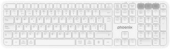 TECLADO PHOENIX K300 BLUETOOTH DUAL BLANCO