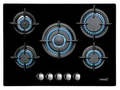 Placa Gas Cata L7005CI 08046410 - 5 Fuegos, 70 cm, Integrado, Hierro, Negro