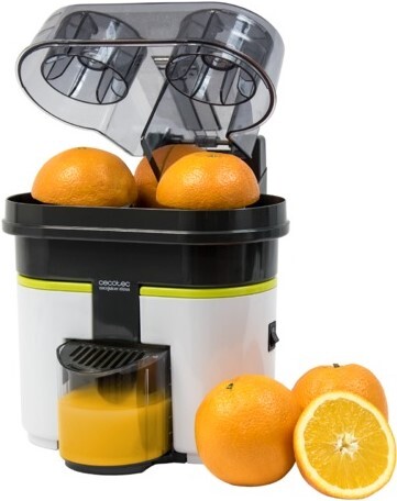 Exprimidor Cecotec Cecojuicer Zitrus Turbo - 90W, 2 Cabezales, Depósito 0.5L