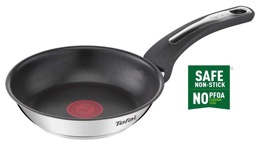 Sartén Emotion Tefal G6 18cm - Acero Inoxidable, Titanium x3, Base Thermo-Fusion