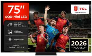 TV TCL 75" SQD MiniLED 75C7L - 4K Ultra HD, Google TV, 144 Hz, Dolby Atmos y DTS:X, HDR10+