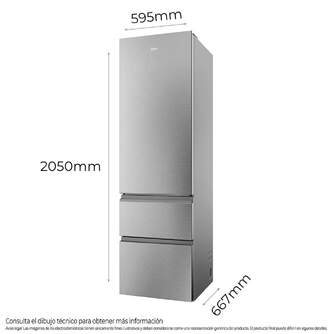 FRICOM. HAIER HTR3620CNMP 205x60 NF INOX 3D 3P