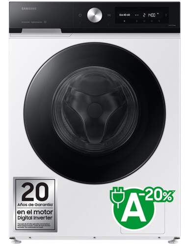 Lavadora Samsung WW11DB7B94GEU3 - 11 kg, Clase A-20%, 1400 rpm, Blanco
