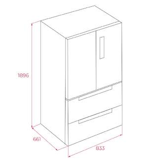 FRI. TEKA RFD77825 190x83x66 FD NF NEGRO DSP