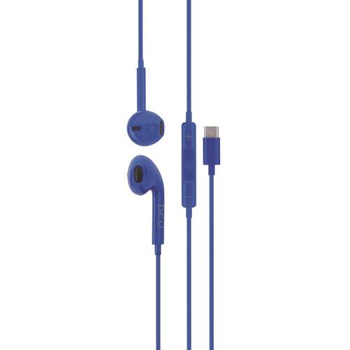 Auriculares DCU Stereo - USB Tipo C, Azul