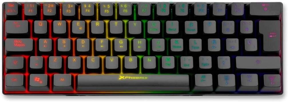 Teclado Gaming Phoenix Mirage Negro - Iluminación RGB, Mecánico