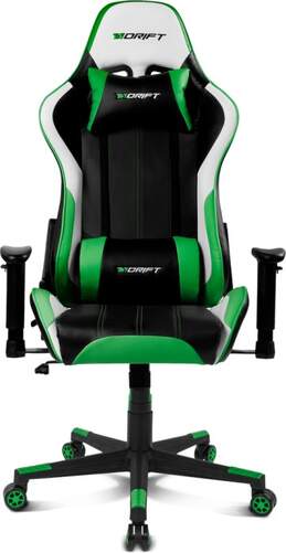 Silla Gaming Drift DR175 Verde - Cubierta FOAM Acolchado, Reclinable 135º, Pistón Clase 4