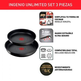LOTE SARTENES TEFAL 22/26CM   M INGENIO UNLIMITED