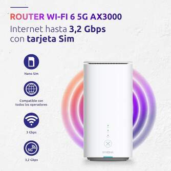 ROUTER STRONG 5G AX3000 WIFI WPA3 TARJETA SIM G5