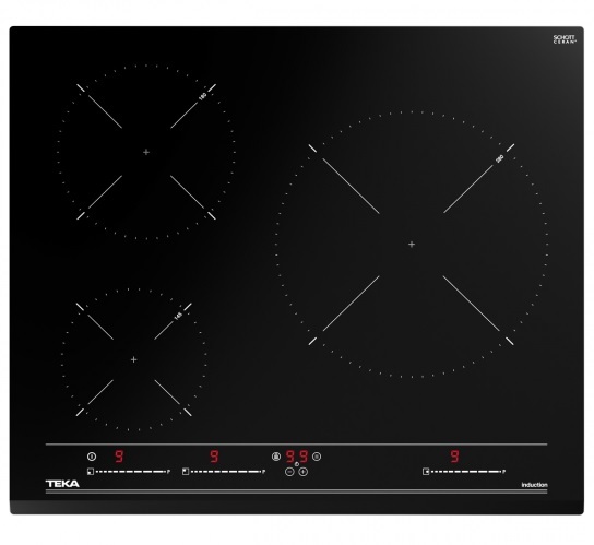 Placa Inducción Teka IZC63018MSS - 3 Zonas (1 de 28cm), 60cm, Control Multislider, 9 Niveles, 5900W