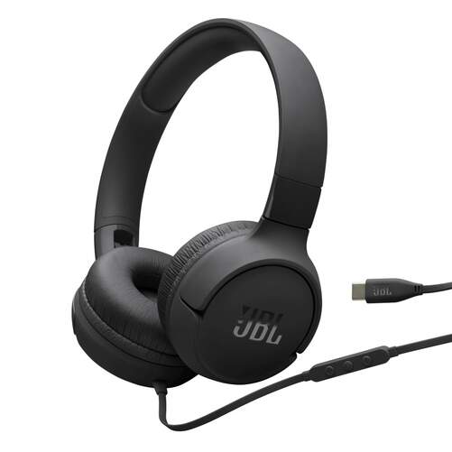 Auriculares JBL Tune 520 - Con Cable USB-C de 1,2 m, 10-40000 Hz, Negro
