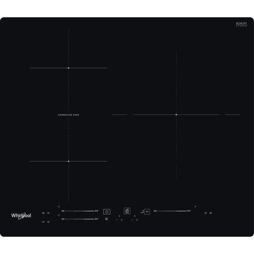 Placa Inducci&oacute;n Whirlpool WBS5560NE - 60 cm, 3 Zonas, 7200 W, Negro