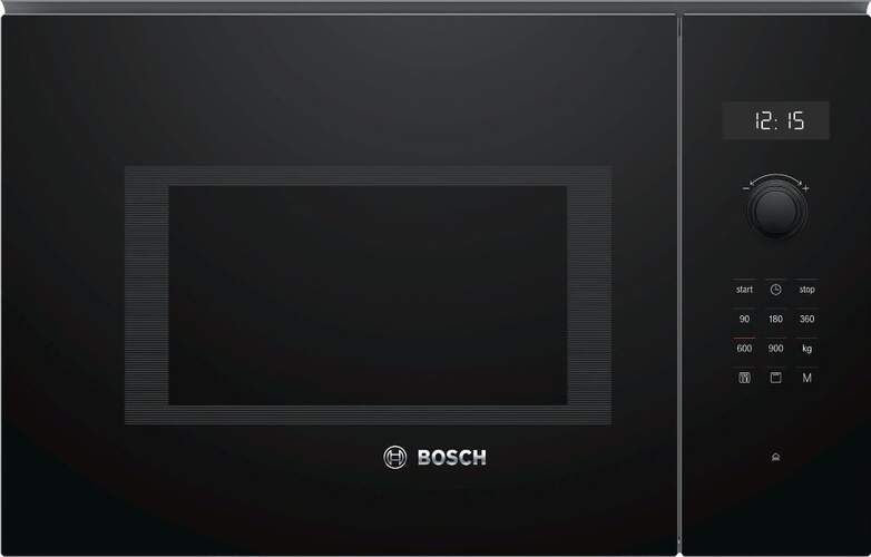 Microondas integrable Bosch BEL554MB0 - 25 Litros, Grill, 900W 5 Potencias, Electrónico, Negro