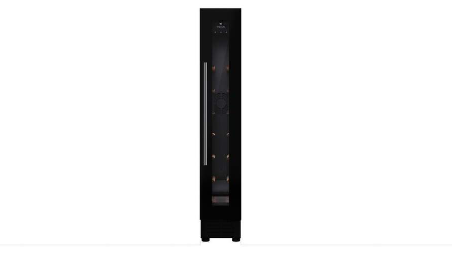 Vinoteca Teka RVU10008 - 8 botellas, temperatura ajustable, LED, Cristal Negro