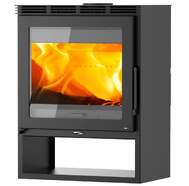 Estufa de leña Red Pod Tibre Eco - 9,4 kW, a leña, eficiencia del 82%, Hasta 93 m2