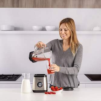 BATID. VASO TAURUS MAGNUM 1500W 1,5L V/C INOX