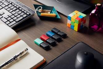 MEMORIA USB KINGSTON 64GB RETRACTIL NEGRO/AZUL