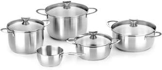 BATERIA COCINA BRA ANCORA 5 PIEZAS TAPA CRISTAL