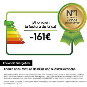 LVD. SAMSUNG WW11DB7B34GWU3 11KG 1400RPM BCO