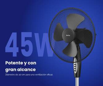VENTILADOR PIE ARTICA AVP45W16N 45W 40 CM NEGRO