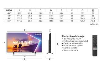 TV PHILIPS 43%%%quot; 43PUS8400 UHD QLED SMARTTV AMBILIGH