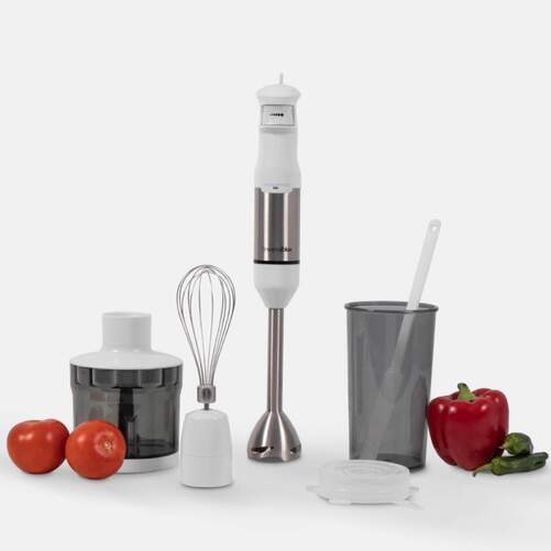 Batidora Universal Blue Twisty Total 80 779 - 800W, corriente alterna, Blanca e inox