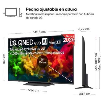 TV LG 65%%%quot; 65QNED81B6A UHD QNED EVO MINILED A7 W26